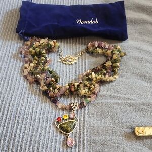 Multicolor Agate Gemstone Necklace